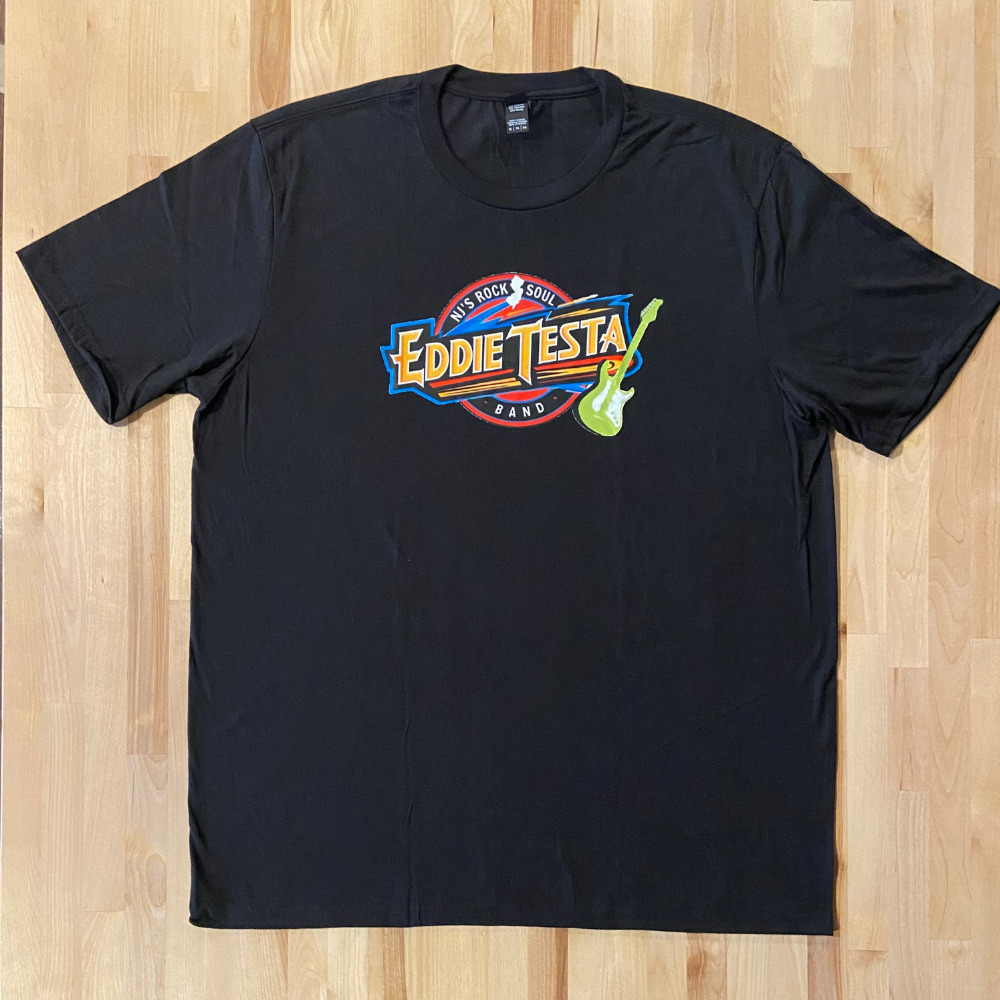 Eddie Testa Band Black unisex Neon Guitar logo