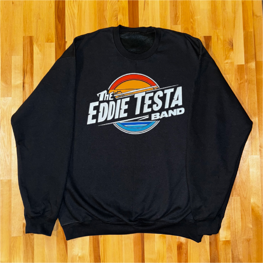 Eddie Testa Band Unisex Black Crew With Sun Logo