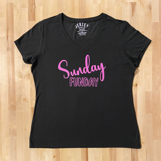 Sunday Funday Ladies V-Neck Tee