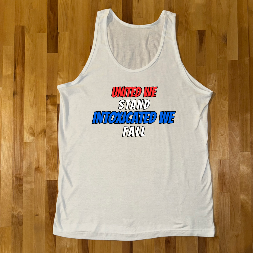 United We Stand Intoxicated We Fall Mens Tank