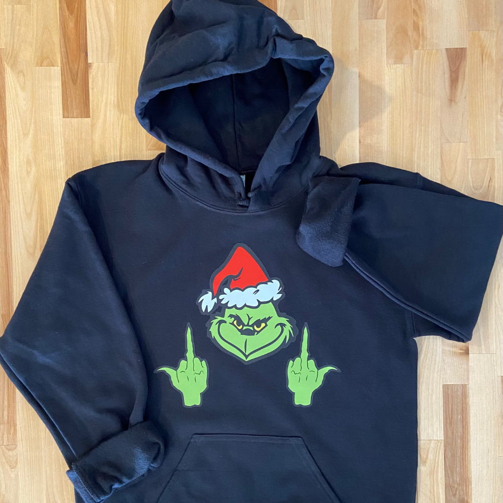 Grinch Flippin the Bird Hoodie