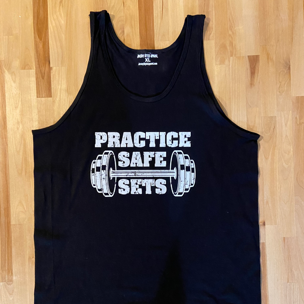 Practice Safe Sets Black Tank