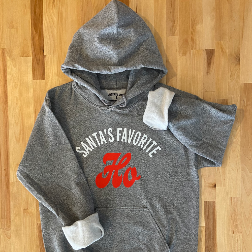 Santa's Favorite Ho Gray Hoodie