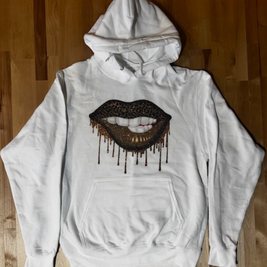 Leopard Bite Lip Hoodie