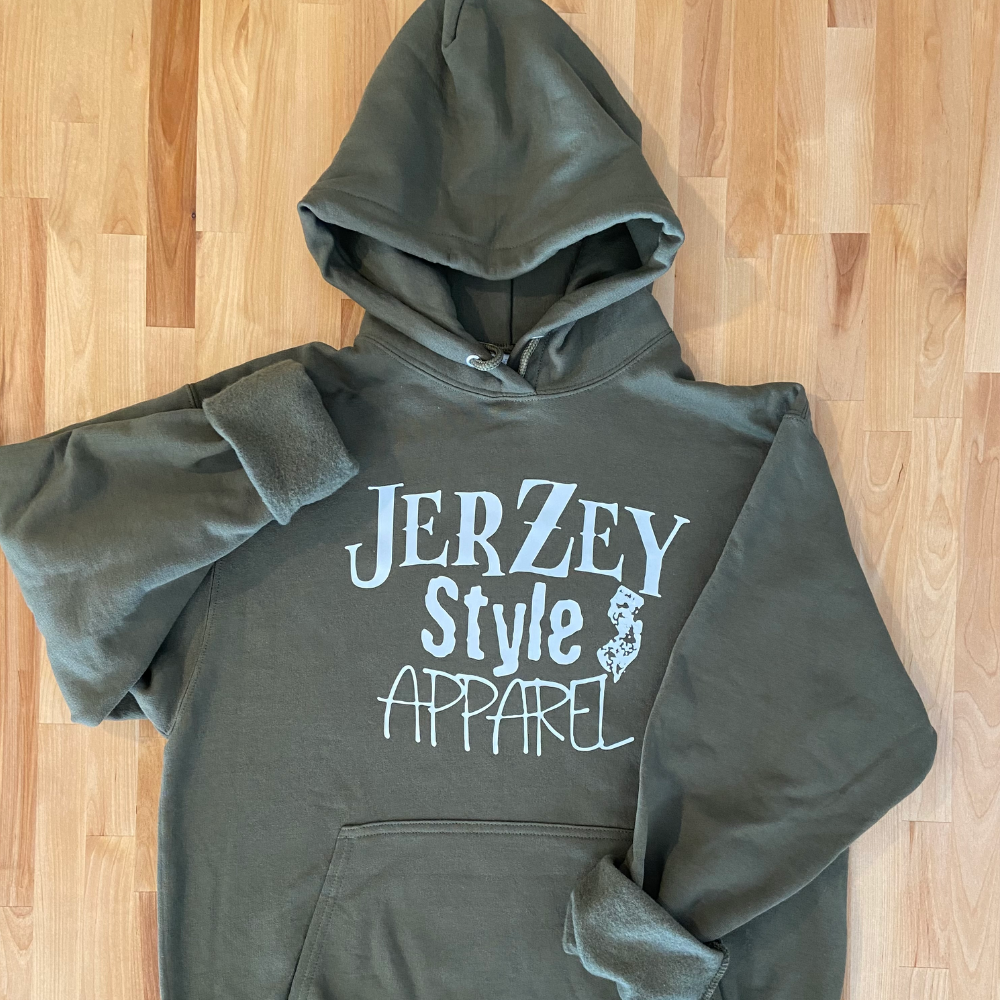 JSA logo Military Green w/white Hoodie